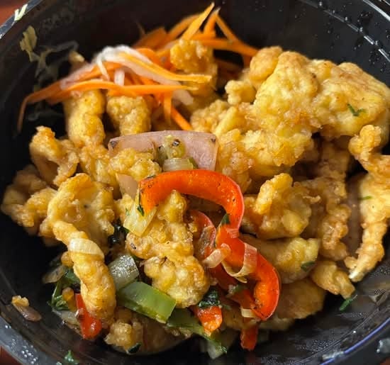 Crispy Salt Pepper Chicken.