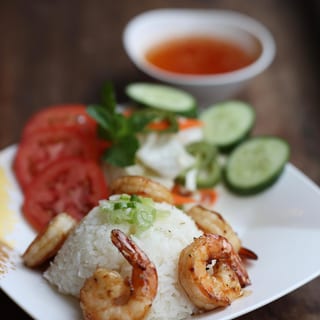 Grilled Shrimp with Rice Plate